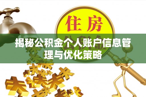 红河县揭秘公积金个人账户信息管理与优化策略