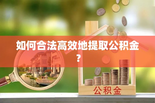西沙如何合法高效地提取公积金？